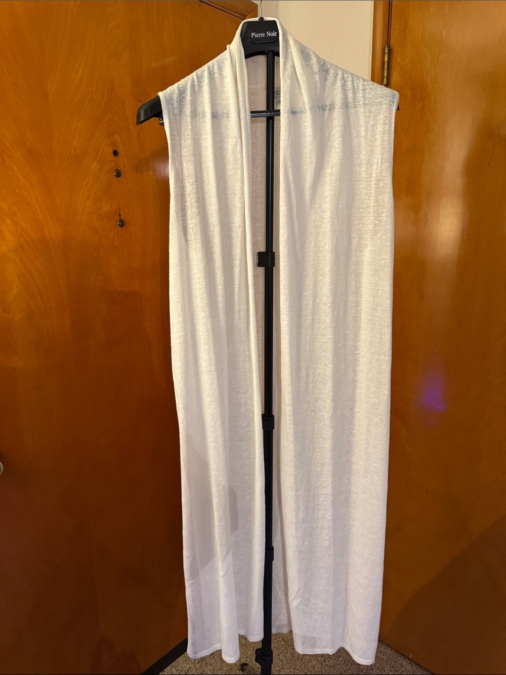 Sleeveless Long Cardigan